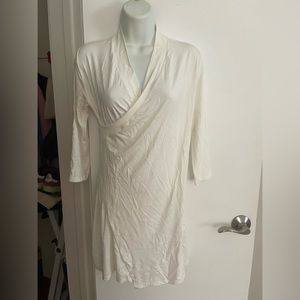Marcella white wrap mini dress small